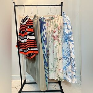 5 pieces Elegant  Colorful Patterned Skirts Collection